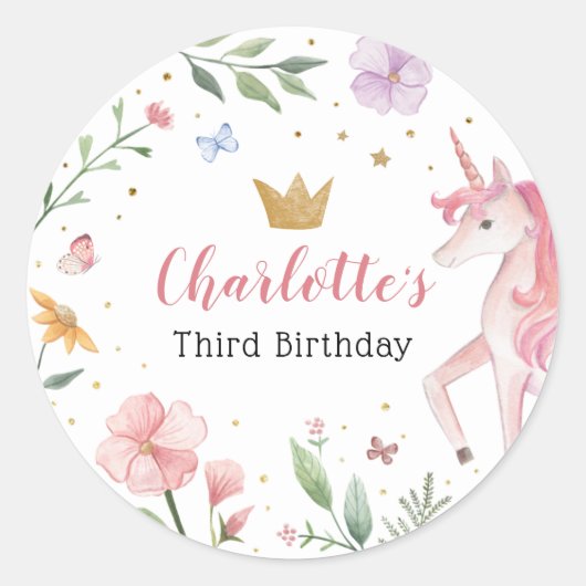 Stickers Unicorne Fairy (Devant)