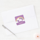 Stickers Unicorne Flying Cute et Rainbow Girls (Enveloppe)