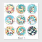 Stickers Unicorne Magique (Feuille)