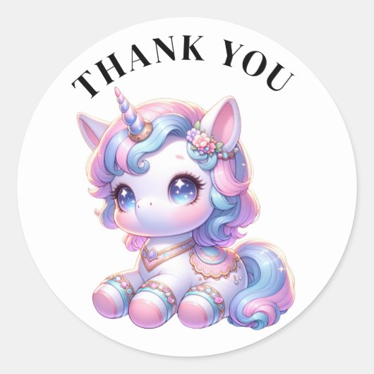 Stickers Unicorne Merci (Devant)