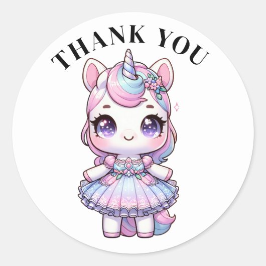 Stickers Unicorne Merci (Devant)