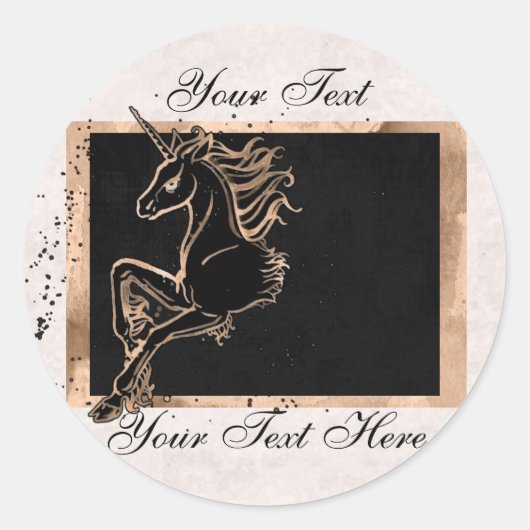 Stickers Unicorne Noire (Devant)