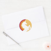 Stickers Unicorne rétro des années 80 et Arc-en-ci (Enveloppe)