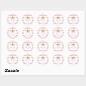 Stickers Unicorne rose et or (Feuille)