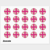 Stickers Union Jack Rose (Feuille)