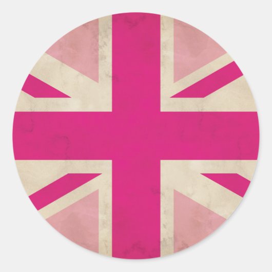 Stickers Union Jack Rose (Devant)