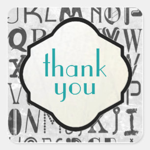 Stickers Unisex Alphabet Art "Merci"