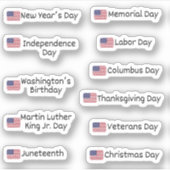 Stickers US Holidays pour Calendrier et Planificat (Devant)