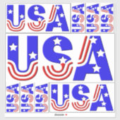Stickers - USA en Stars et Stripes (Feuille)
