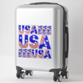 Stickers - USA en Stars et Stripes (Sur valise)