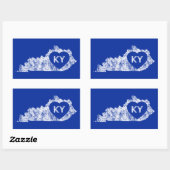 Stickers Utilisés I Love Kentucky State (Feuille)