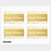 Stickers Vacances de Noël Or et Blanc (Feuille)