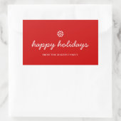 Stickers Vacances - Fêtes heureuses Noël rouge (Sac)