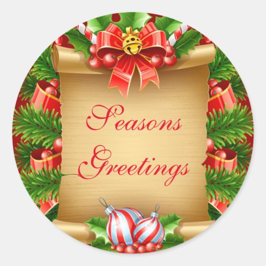 Stickers Vacances Joyeuses Fêtes (Devant)