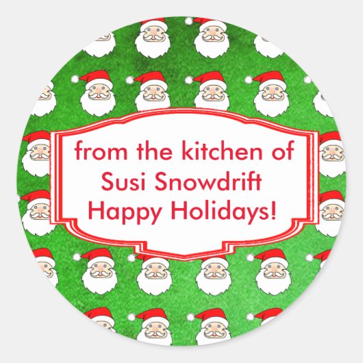 Stickers Vacances personnalisables du Motif Santa  (Devant)