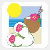 Stickers Vacances Tropical (Devant)
