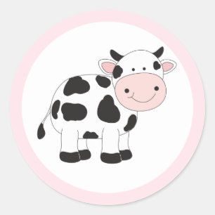 Stickers Vache Rose