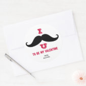Stickers Valentine de la salle de classe Moustache (Enveloppe)