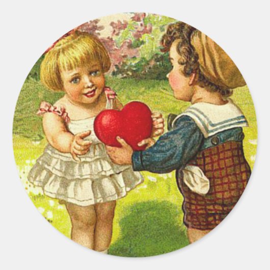 Stickers Valentine vintage (Devant)