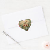 Stickers Valentine vintage Fleur (Enveloppe)
