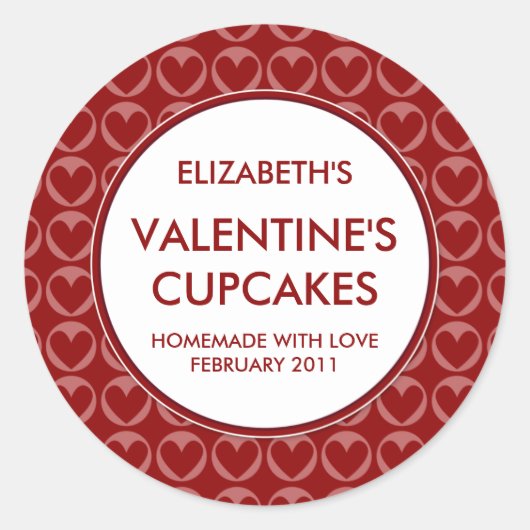 Stickers Valentine's Canning / Baking personnalisé (Devant)