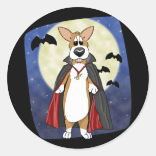 Stickers Vampire Corgi