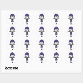 Stickers Vampire Girl (Feuille)