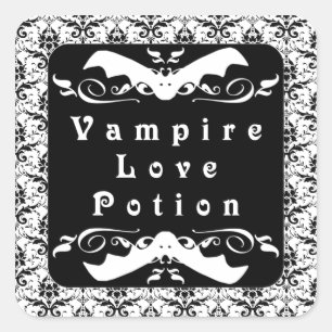 Stickers Vampire Love Potion (Noir) Halloween
