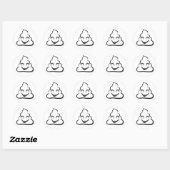 Stickers Vampire Poop Emoji (noir et blanc) (Feuille)