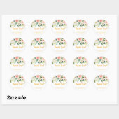 Stickers van Baby shower, peach en Gold (Vel)