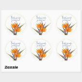 Stickers van Bird of Paradise Favor Bedankt (Vel)