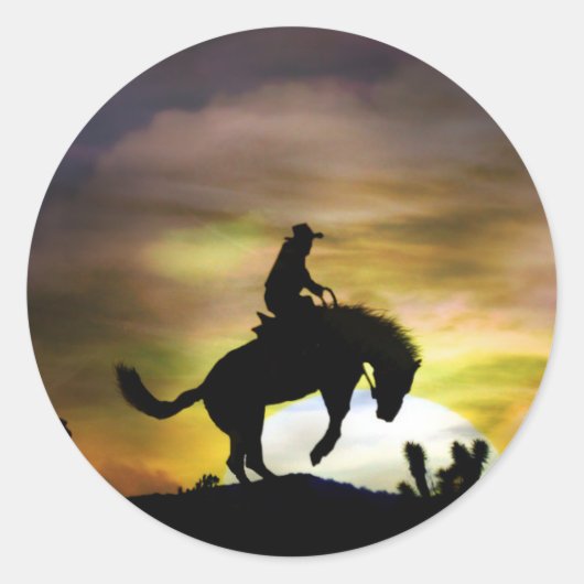 Stickers van cowboy en Bucking Horse (Voorkant)