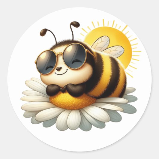 Stickers van Cute Bee (Voorkant)