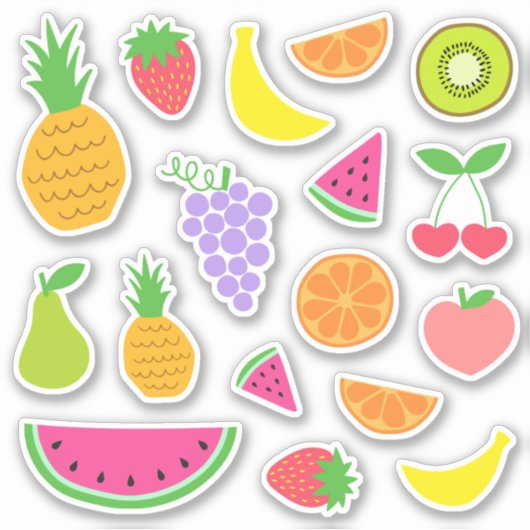 Stickers van Cute Fruit - TWEEtti Frutti Birthday (Voorkant)