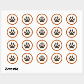 Stickers van de bosthema Birthday Round - Wolf (Vel)