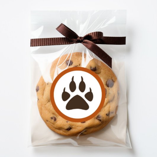 Stickers van de bosthema Birthday Round - Wolf