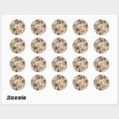 Stickers van de  Floral Pattern-ronde (Vel)