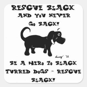Stickers van de Honden van de redding de Zwarte -