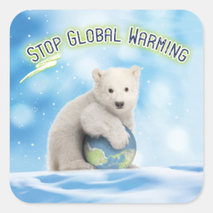 Stickers van de Ijsbeer van het einde de Globale
