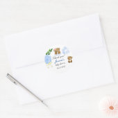 Stickers van de kattenblauw onder de douche (Envelop)