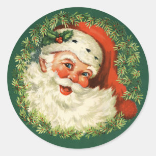 Stickers van de kerstman uit de jaren 1940