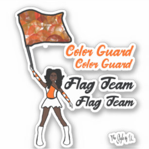 Stickers van de Kleur van de vlag ( Oranje Wit )