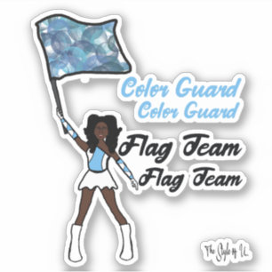 Stickers van de Kleur van de vlag (Sky Blue White)