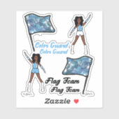 Stickers van de Kleur van de vlag (Sky Blue White (Vel)