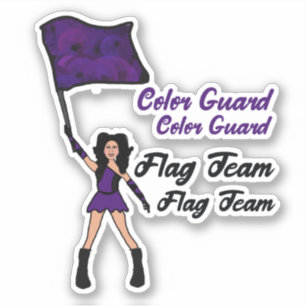 Stickers van de Kleur van de vlag (Violet)