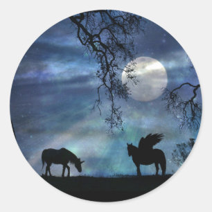 Stickers van de Maan van Pegasus en van de