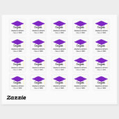 Stickers van de Paarse Graduation Cap (Vel)