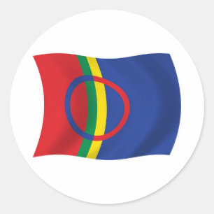 Stickers van de vlag van het Samische volk
