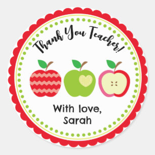 Stickers van een speciaal leraar - drie appels