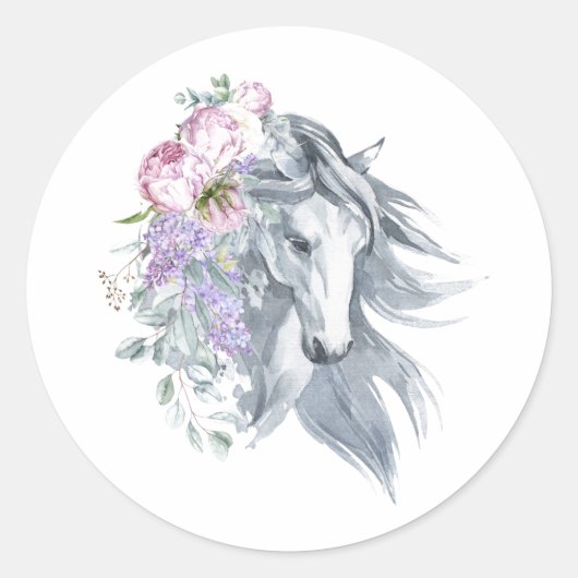 Stickers van Floral Horse (Voorkant)